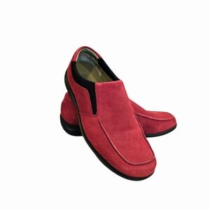 **Rockport Women's Red/Rust Suede Slip on Loafer Flats 7.5 Wide*
